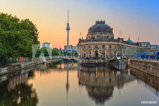 Picture of sunrise at Museum island and Alexanderplatz at Berlin Germany